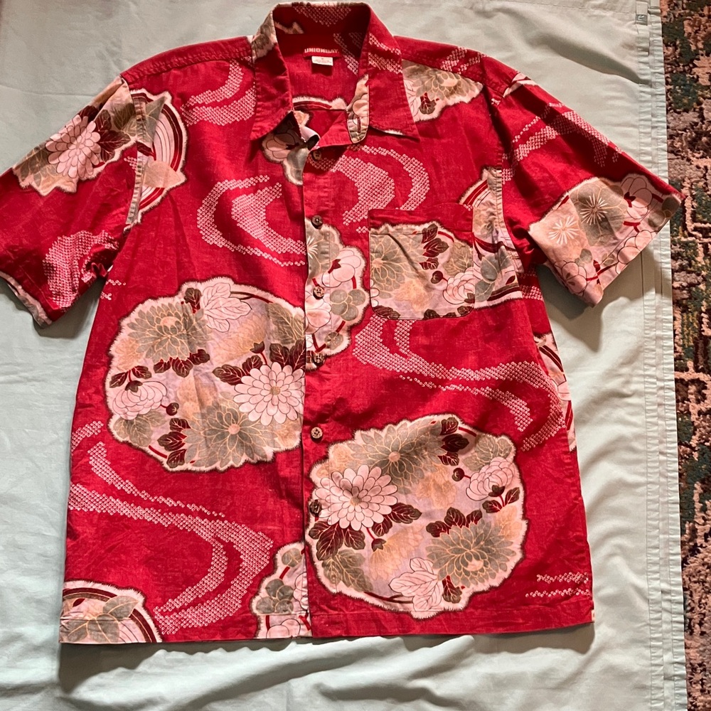 UNIONBAY Red Patterned Cotton Shirt